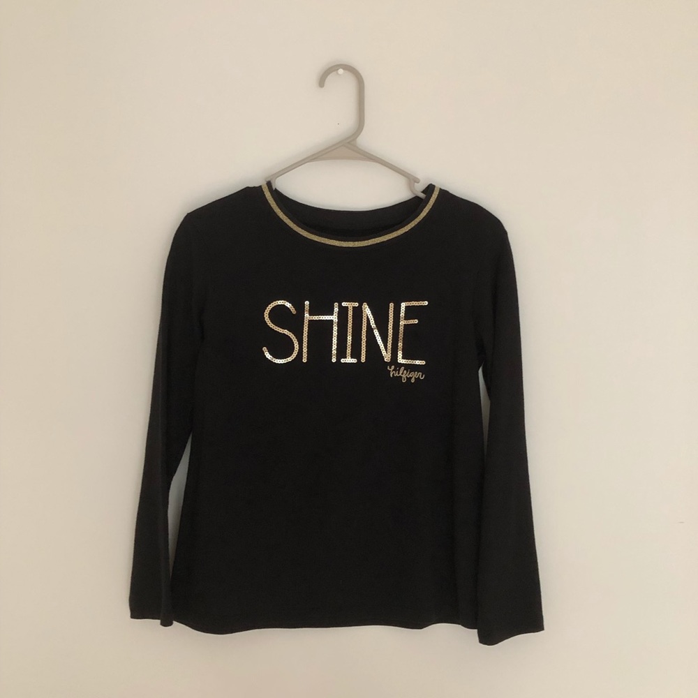 Tommy Hilfiger Black and Gold Sweater